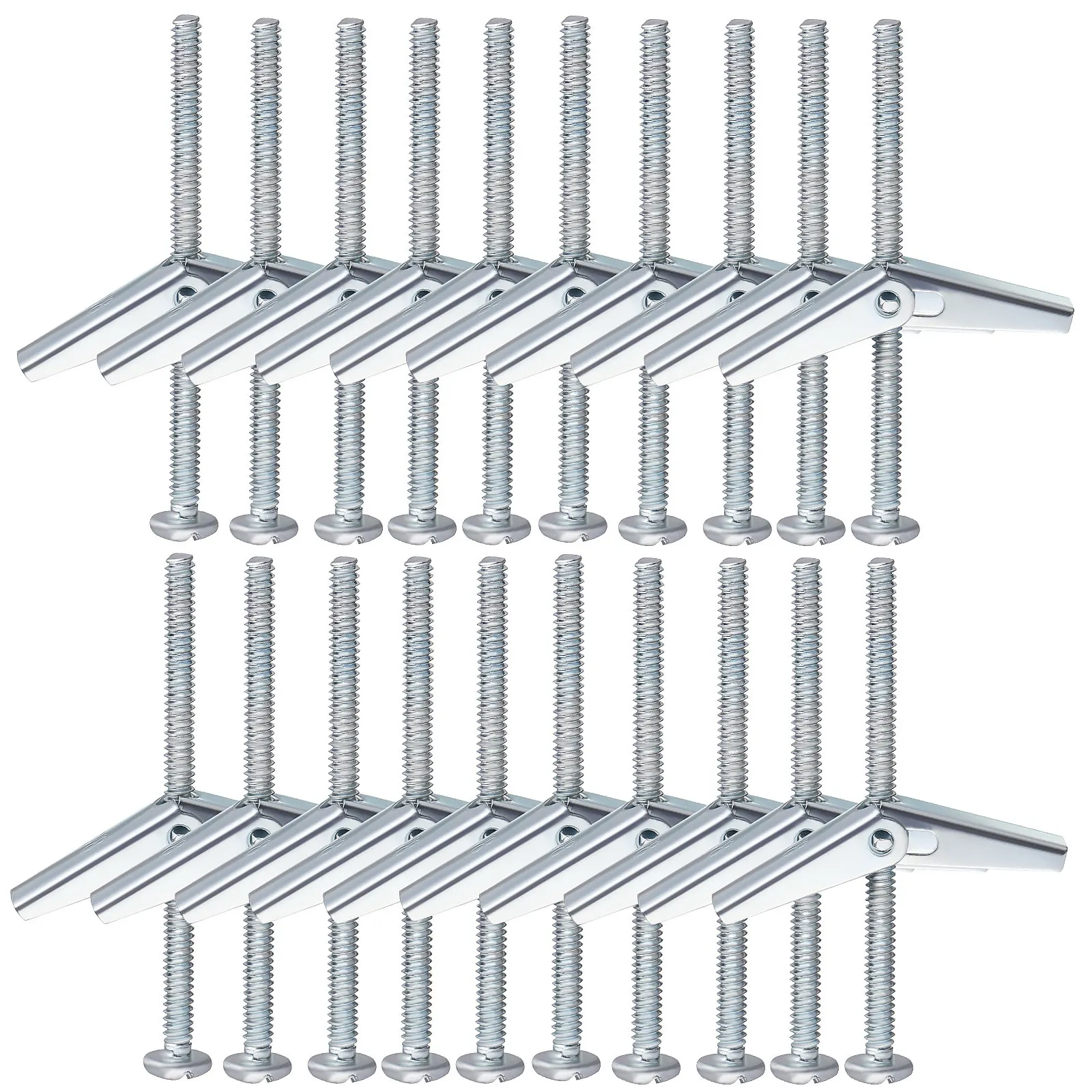 20Sets Wing Nut Assortment Kit Butterfly Nut and Bolt Set Heavy Duty Metal Drywall Anchors Toggle Bolts for Ceiling Awning