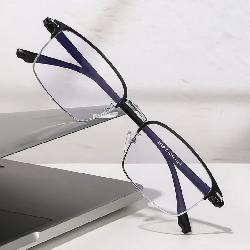 Blaulichtfilter-Brille für Herren, Retro-Business-Brille, leichte Brille, klare Sicht