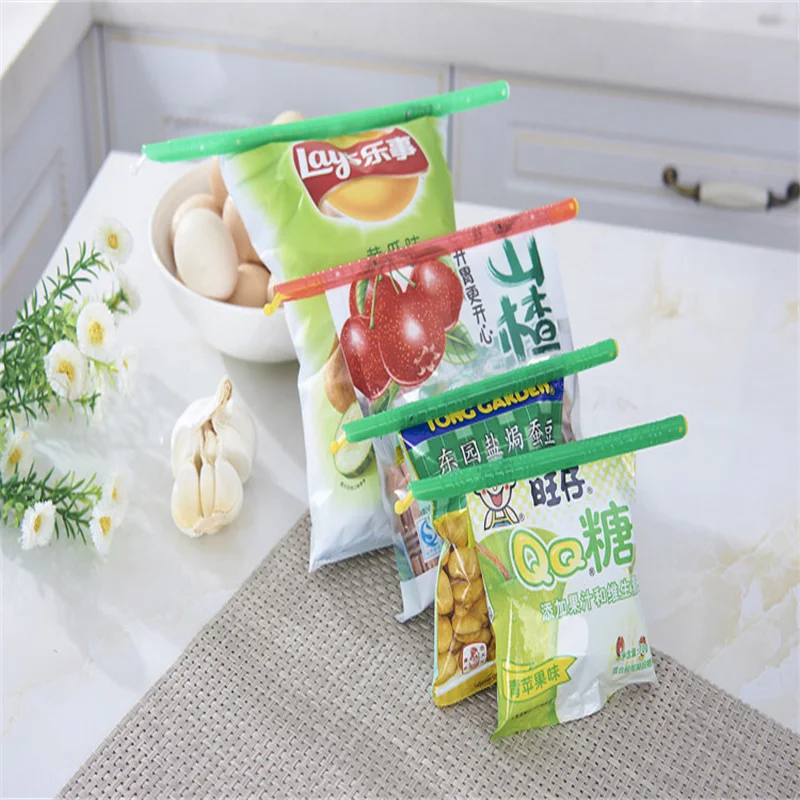 Mini Sealing Clip for Food Bag, Fresh Lock Stick, Small Size, 8cm, Refrigeration Tools, Family Packadora de Bo, 10Pcs