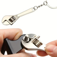 Mini adjustable wrench keychain-metal spanner keyring for men, portable pocket tool for DIY, outdoor, gifts (1pc)