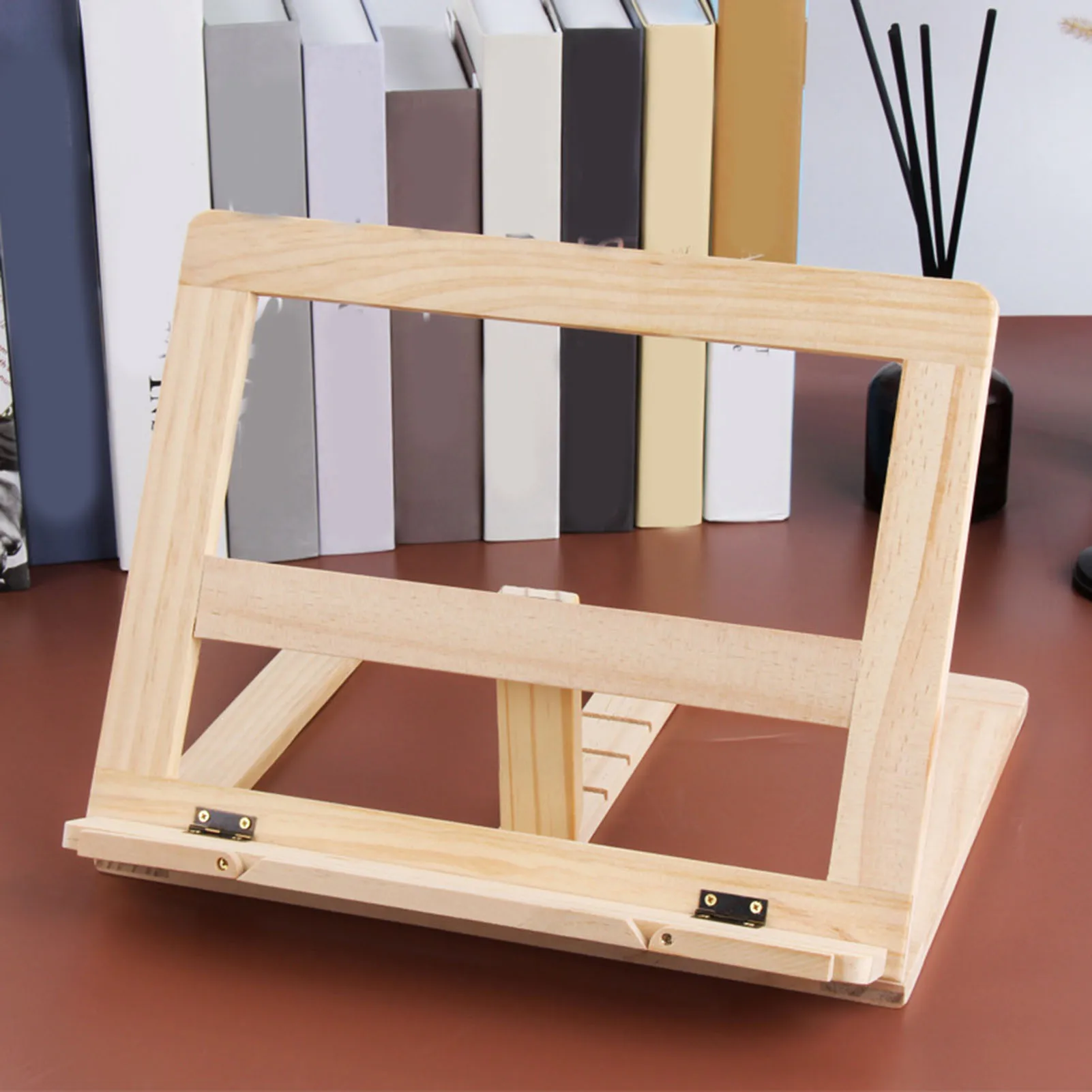 

Wood Grain Reading Stand Children's Bookshelf Learning Notebook Support Stand Reading Rack Notebook Artifact Anti-myopia Book