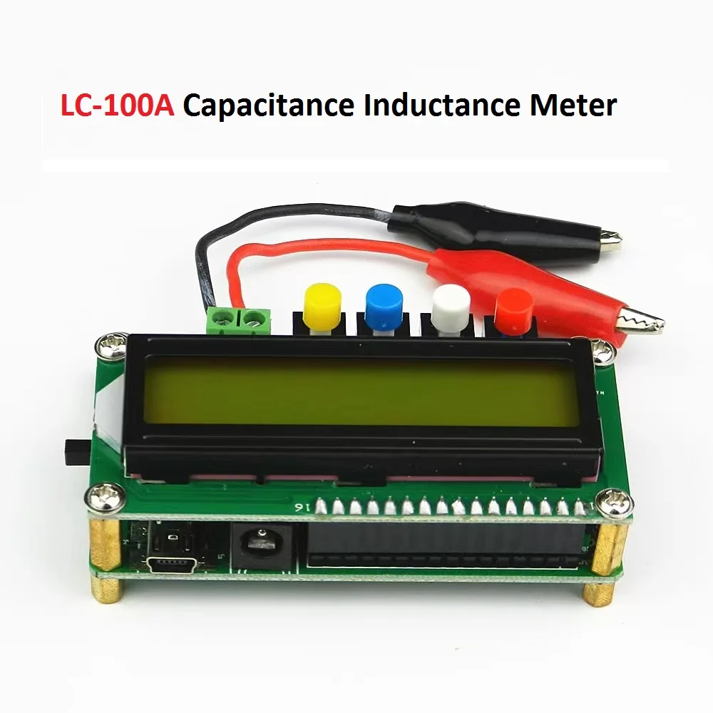 LC-100A LC100A misuratore di induttanza di capacità misuratore LC 1pF-100mF 1uH-100H Clip di prova dell\'induttore calibrazione potenziometro Online