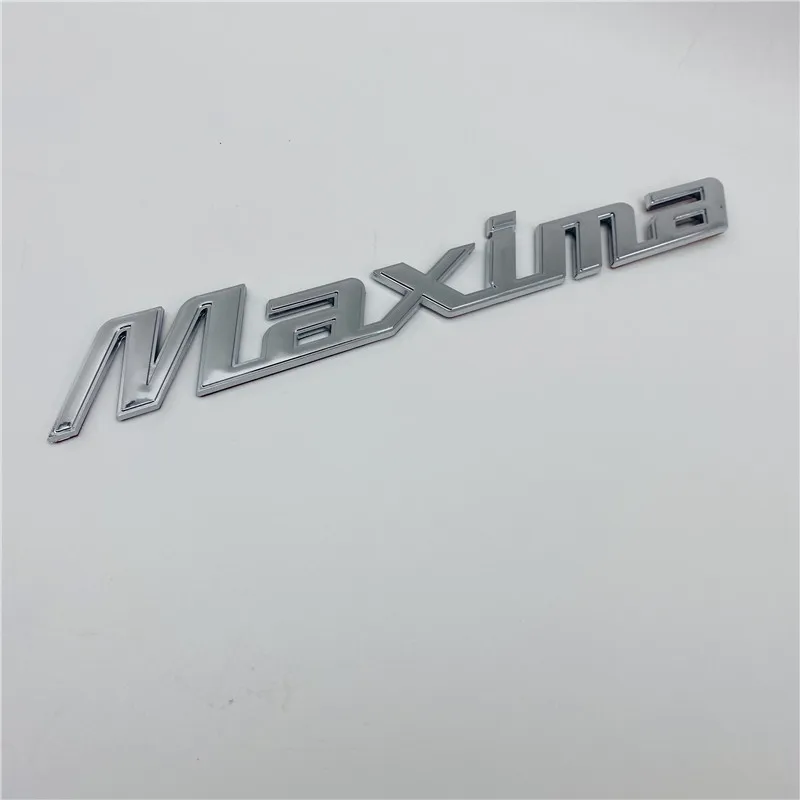 For Maxima Emblem Lower Case Letters Rear Trunk Lid Logo Name plate Badge Car Stickers