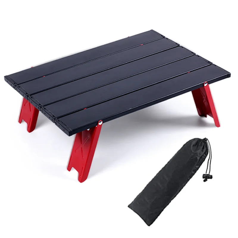 Mini Foldable Table for Outdoor Picnic Barbecue Tours Tableware LightenUp Camping Ultra Light Folding Computer Bed Desk Portable