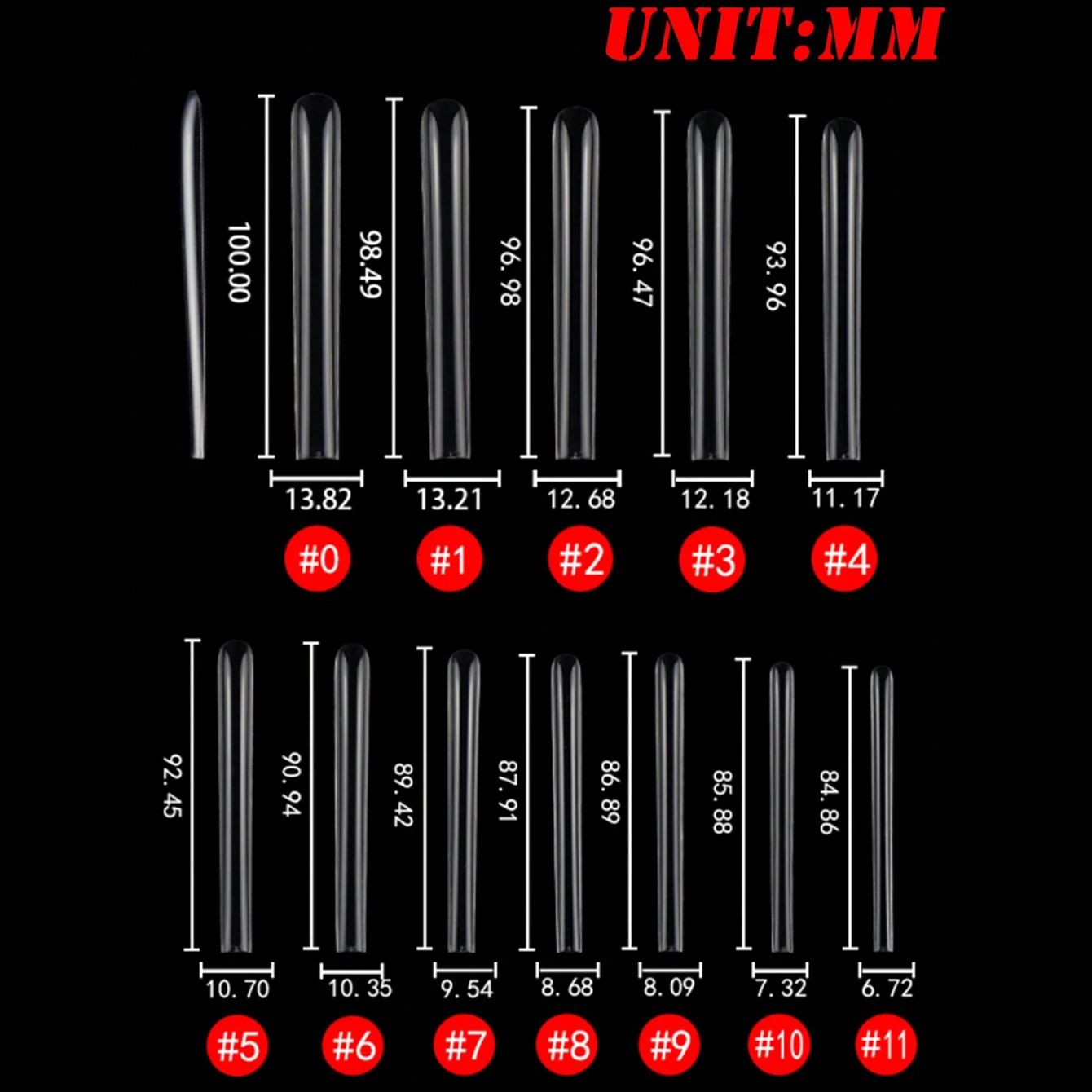 120 STKS Transparant Acryl Nagel Met Ultra Lange Rechte Conische Vierkante Half Cover Nagel Tip Geschikt Voor Diy Nail Art
