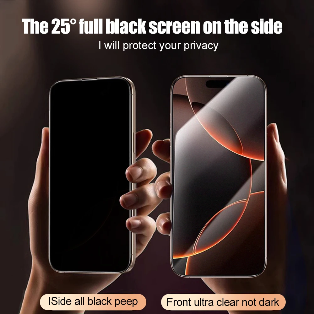 1-2 Stück Ölabweisender Staubfreier Einfach zu Installierender Matter Sichtschutz-Bildschirmschutz für iPhone 16 17 18 12 14 15 Pro Max 13 11 XS XR 16e Air – Detail 3