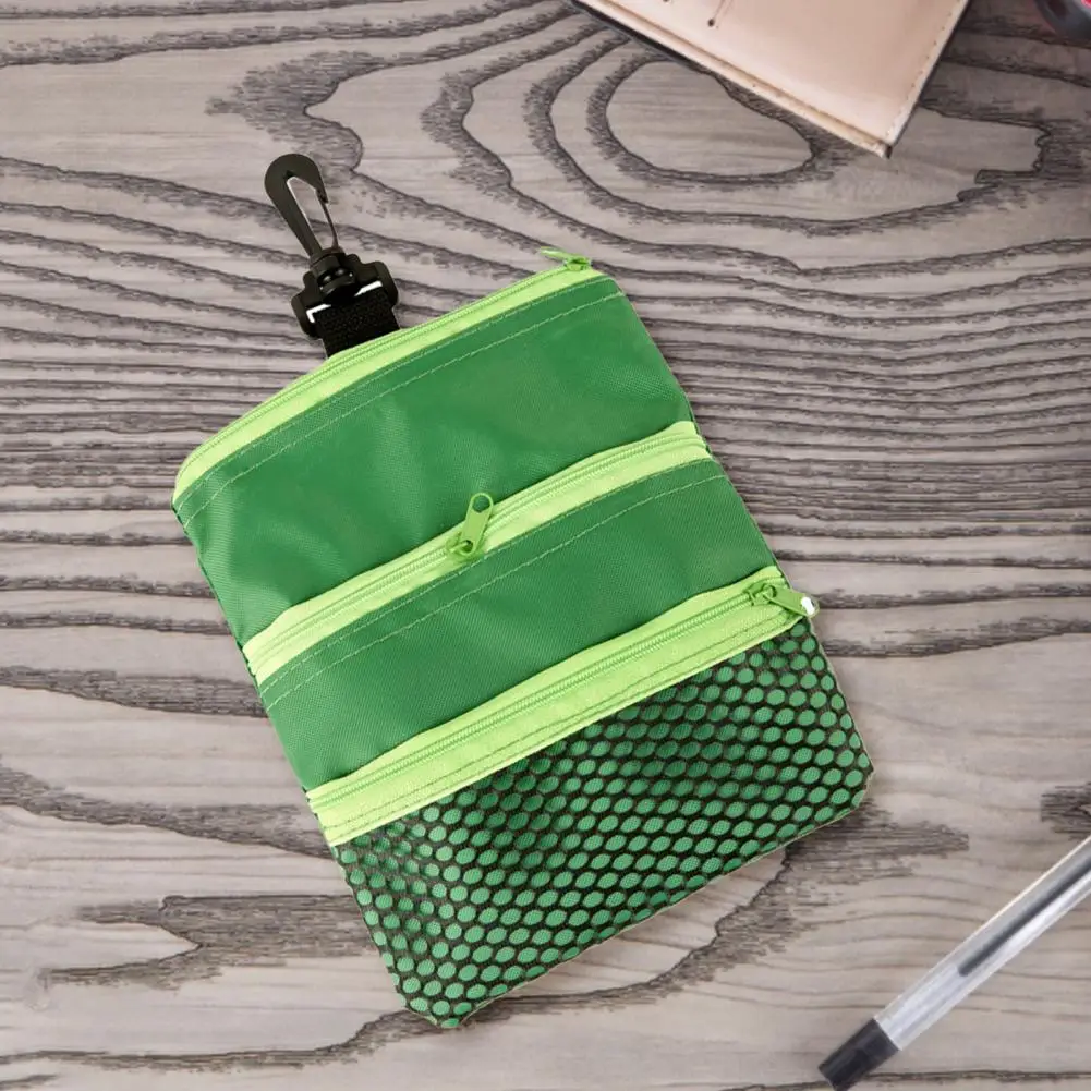 Golf Tee Pouch Durable Golf Bag Golf Ball Storage Pouch with Clip