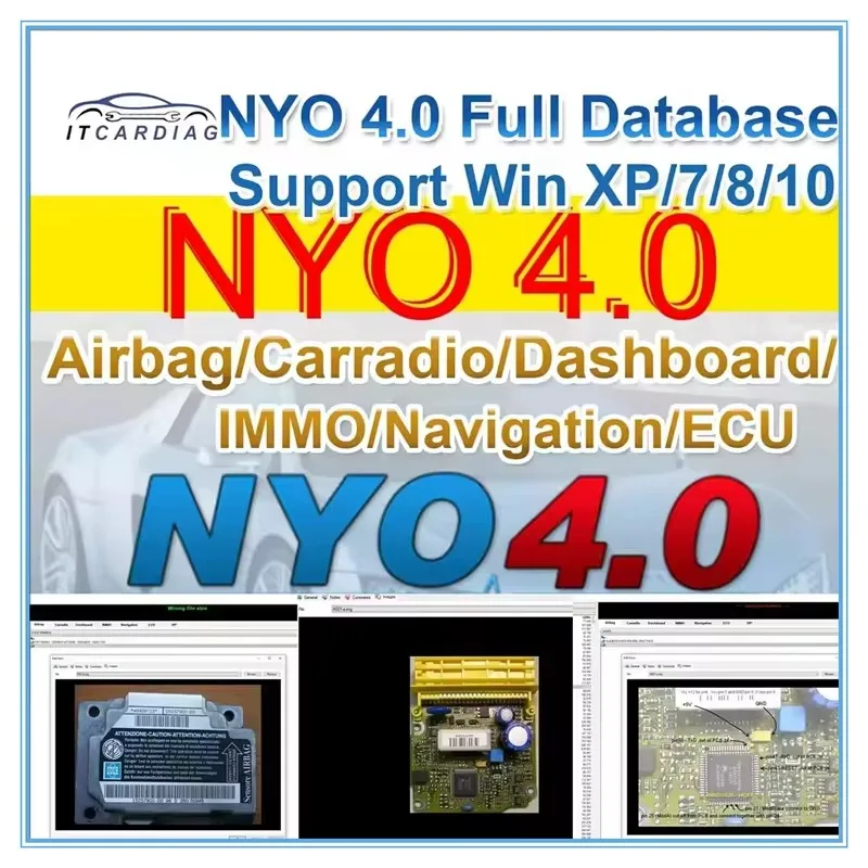 

Auto Repair Software NYO4.0 Full Database for Airbag Car Radio Dashboard IMMO Navigation NYO 4 Support Win7/8/10
