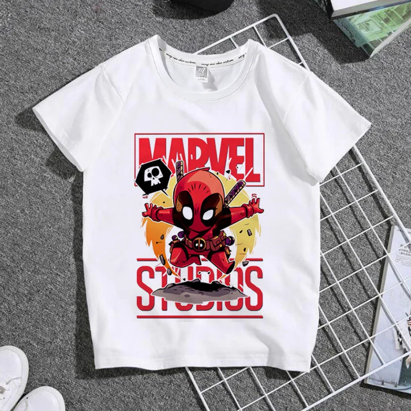 Summer Children Cotton Cartoon Spiderman Baby T Shirt Anime Cartoons Casual Clothes Kid Girl Boy Short Sleeve Tops