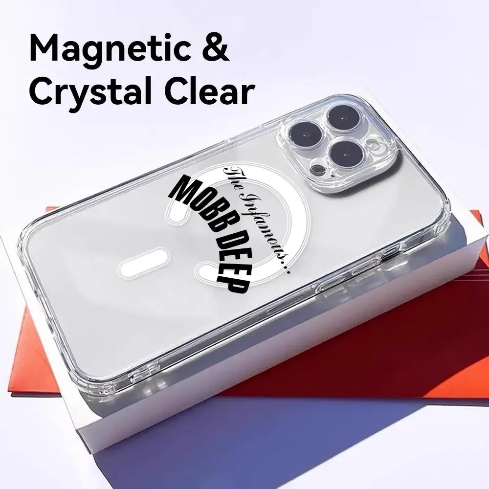 M-Mobb Deep Rapper Cool Phone Case For IPhone 17 16 15 14 13 12 Pro Max Plus Magnetic Crystal Clear Case Wireless Charge