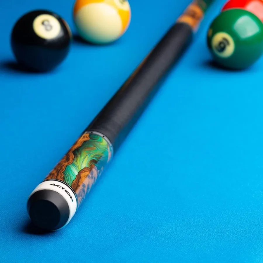 Fraktaler Billard-Pool-Queue – Wurzel mit grüner Folie