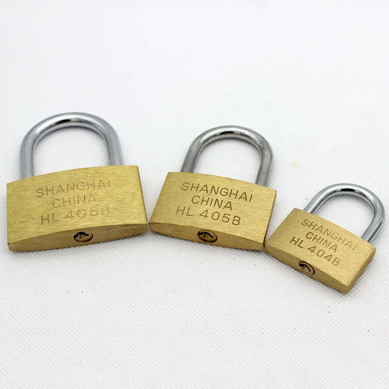 1Pcs Same Key Copper Padlock Wolf Head Brass Small Locks Door  20mm 25mm 30mm 40mm Not Rust Lock Core Include 6 Keys