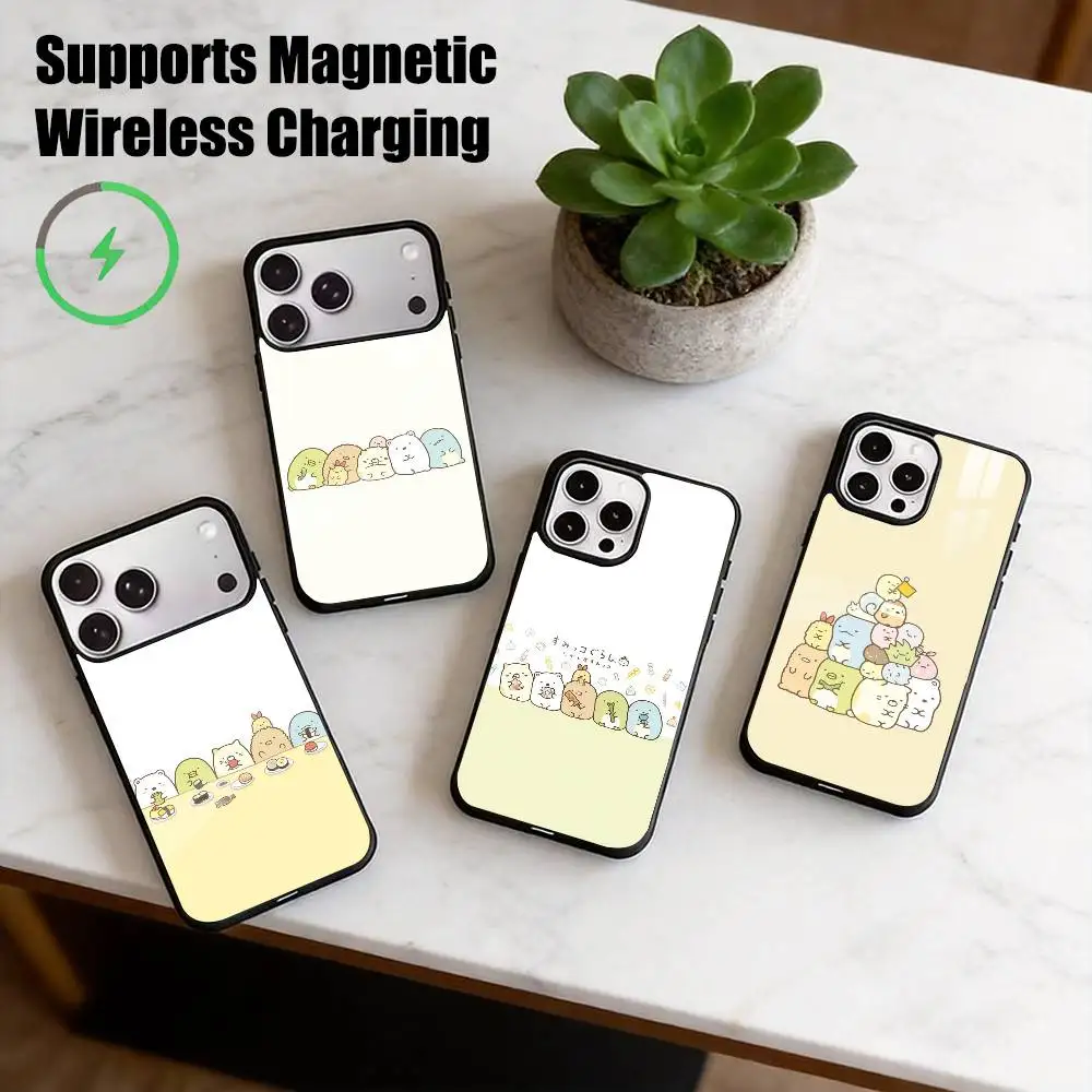 S-Sumikko Gurashi  Phone Case For iPhone17,16,15,14,13,12,11 Plus,Pro Supports Magnetic Wireless Charging Gift