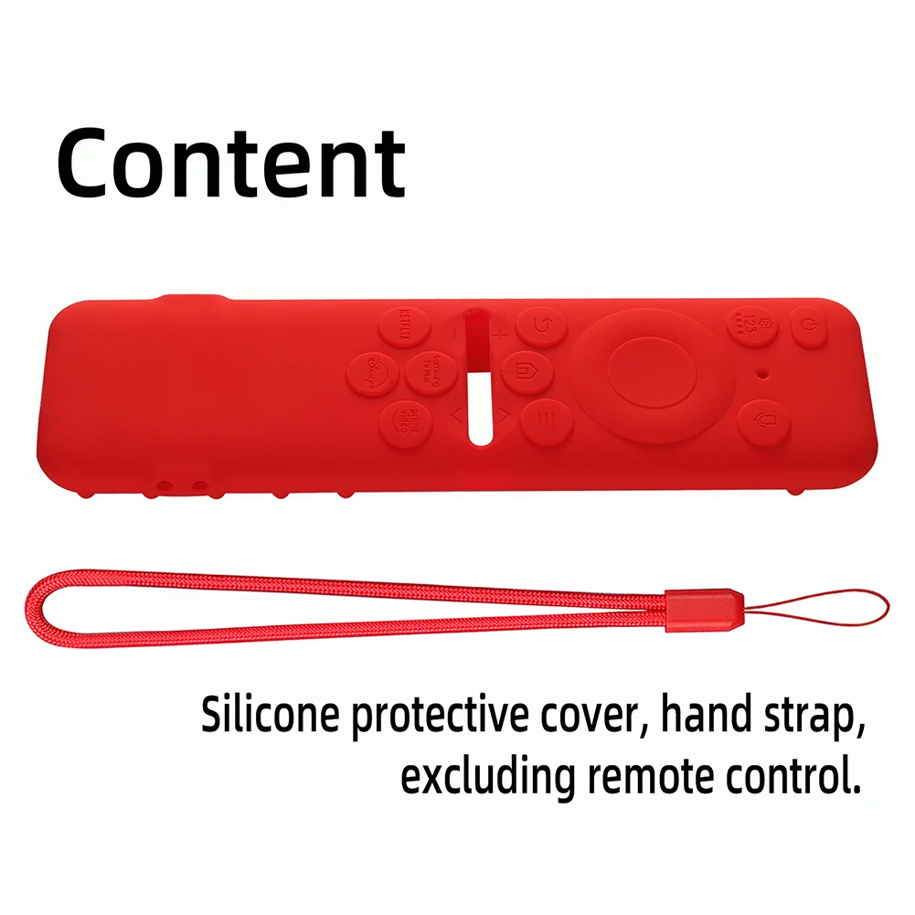 Remote Control Case Silicone Protective Sleeve Anti-Slip with Detachable Lanyard for Samsung BN59-01432A BN59-01432B BN59-01432D