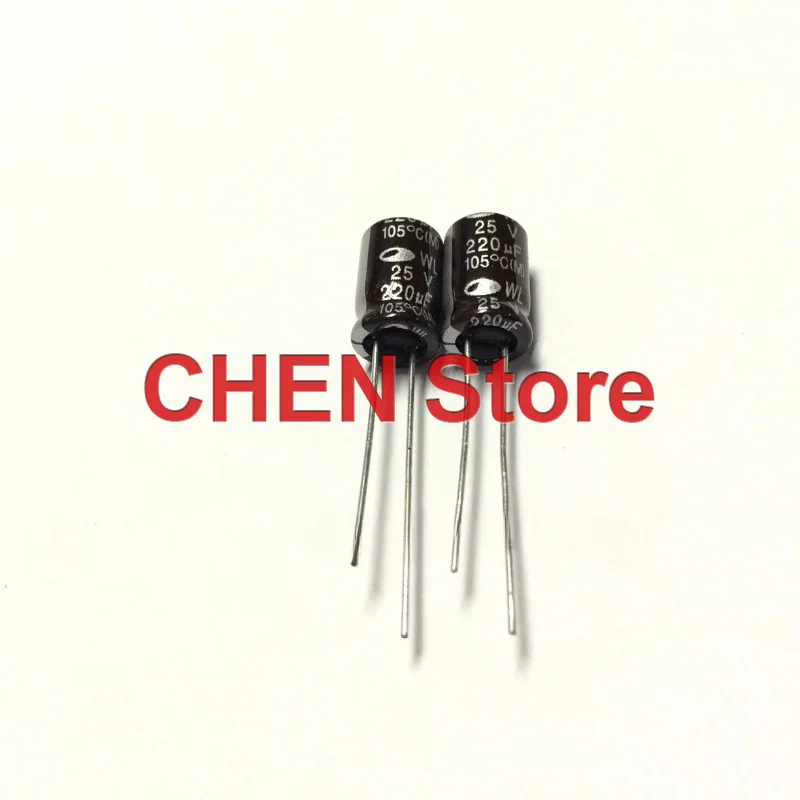 50PCS/lot original SAMWHA WL 25V220UF 8X11.5MM 105C 220UF 25V electrolytic capacitor free shipping