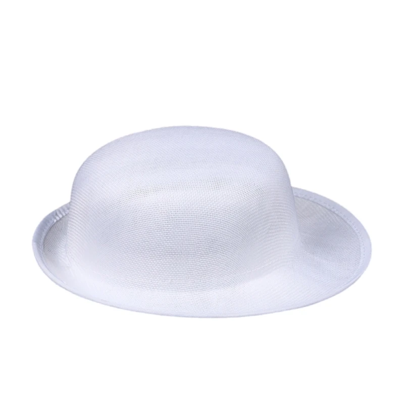 Vintage Fedoras Hat for Women Sinamay Jazzy Hat with Short Brims Bowler Horseman Hat Stage Props Formal Event Drop Shipping