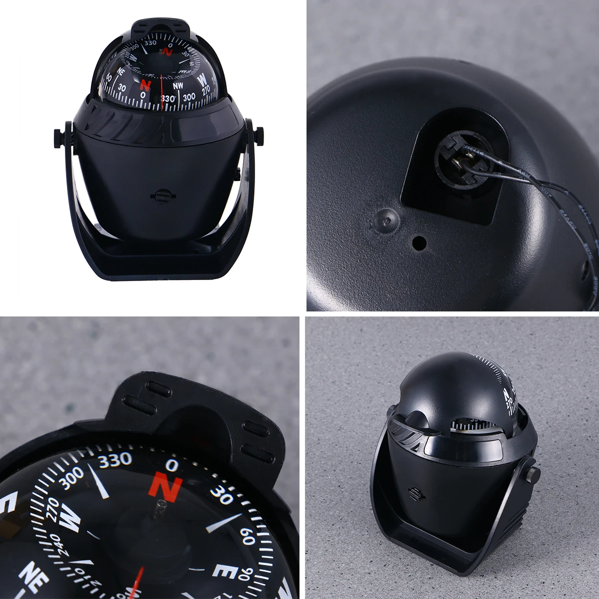 

1 Pcs Electronic Digital Compass Illuminated Marine Compass 12V Jeweled Pivot Nautical Guide Ball Navigation