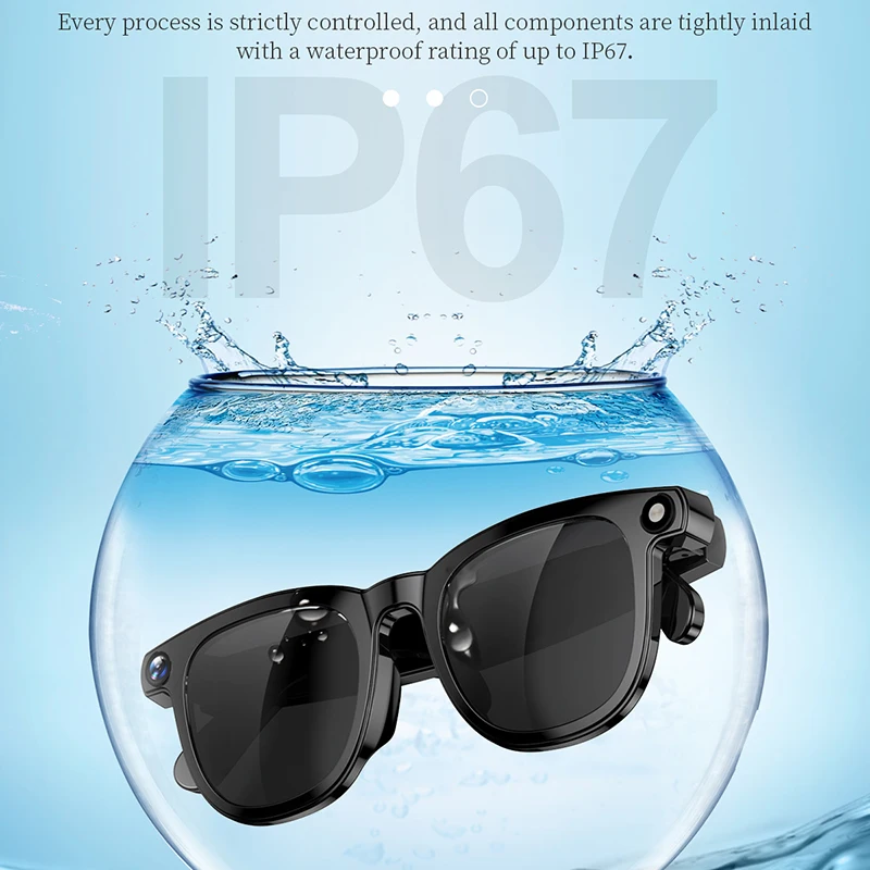 LIGE nuevas gafas inteligentes AI 800W píxeles gafas de cámara ChatGPT traducción Control de voz Bluetooth llamada deporte gafas de sol inteligentes hombre
