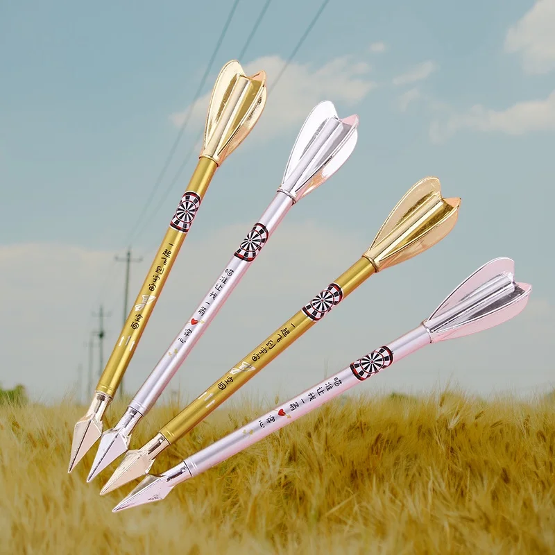 

4pcs Creative Dart Shaped Gel Pen - Weapon Series Black Ink Pen Signing Pen for Students Stationery Gift