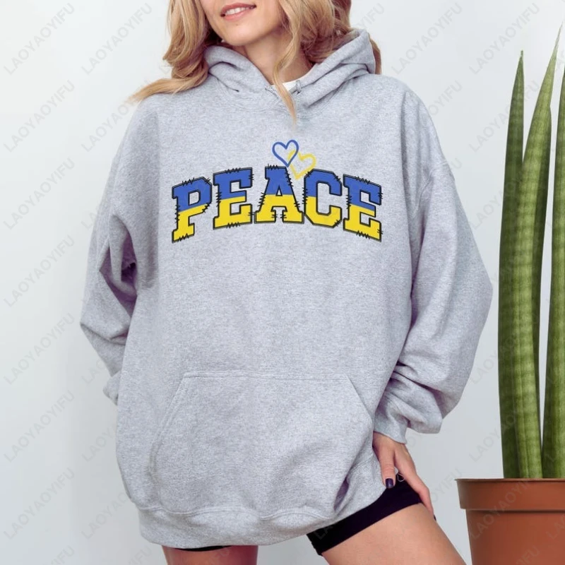 

Peace Ukraine Ukrainian Kyiv Sweatshirt Men Women Creative Popular Pair Commuter Pullover Casual Fashion Unisex Adult Warm Hoody
