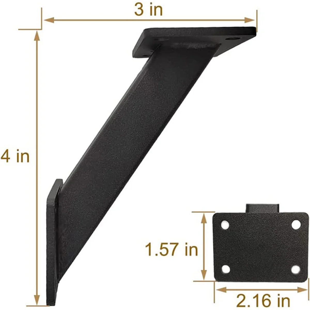 8PCS 45 Degree Angle Support Brackets for Wooden Structures Support for Gazebos, Tree Houses, Cabins and Patios Black