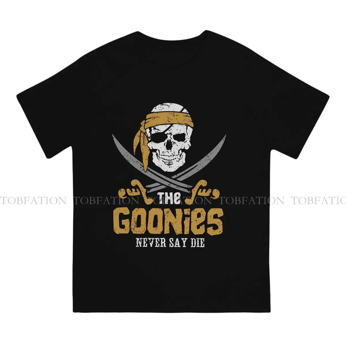 Retro Round Collar TShirt The Goonies Movie Pure Cotton Original T Shirt Men Clothes Individuality Oversized Hot Sale