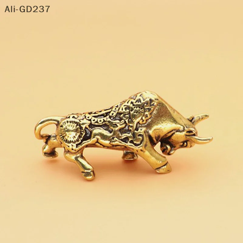 GD237-латунная статуя счастливого боя, украшения для дома, биткойн, рынок, торговля, счастливый бык, декор для офисного стола, поделки