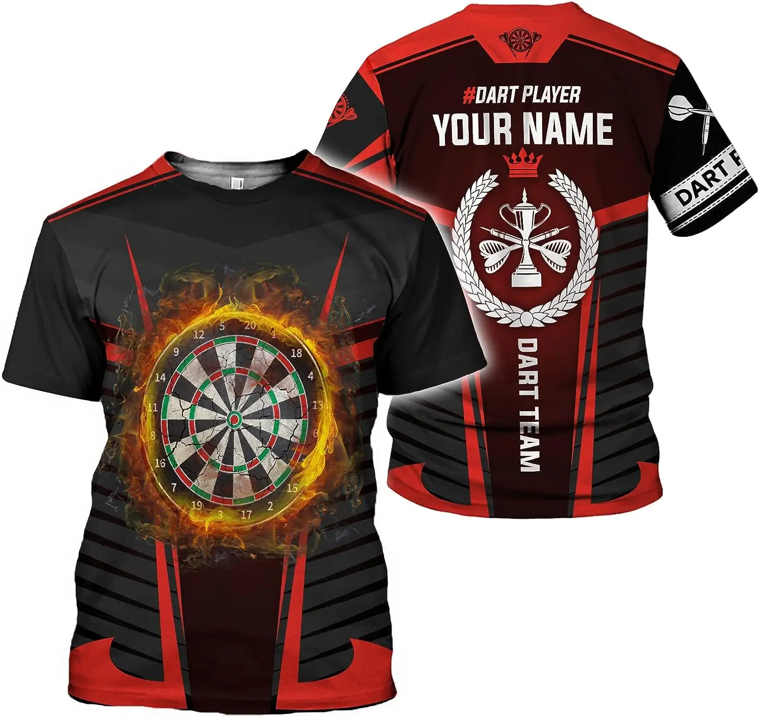 Custom Darts T-Shirts for Men, Custom Darts Shirt for Team, 3D Darts Shirts, Gifts for Men and Women Tees