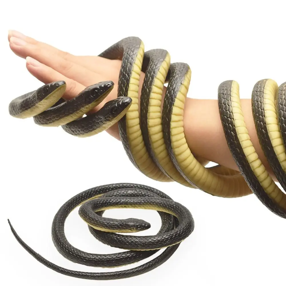 Grande 1,23 m Realistico Serpente Stuzzicante Amici Spaventoso Serpente Artificiale Gomma Estensibile Simulazione Anaconda Giocattolo Per Bambini