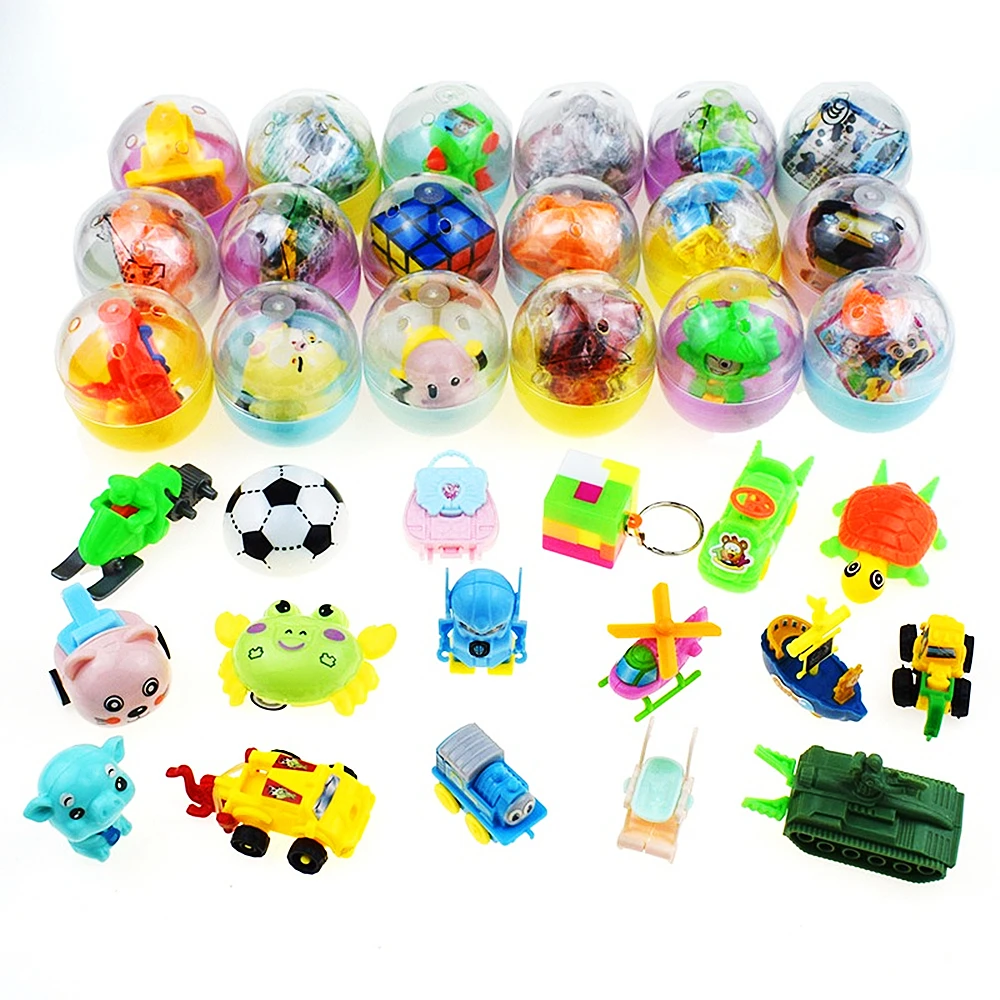 12/30 Pcs 20 Style Toys Capsule Egg Ball Educational Toys Kids Birthday Party Favors Pinata Filler Rewards Giveaway Gifts Bag