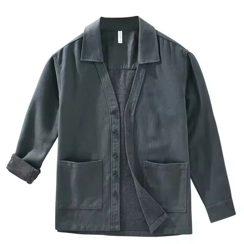 

Осенние винтажные свободные удобные куртки из хлопка и льна для мужчин с воротником «Чайка», уличная одежда, мужские топы, новинка 2023 года