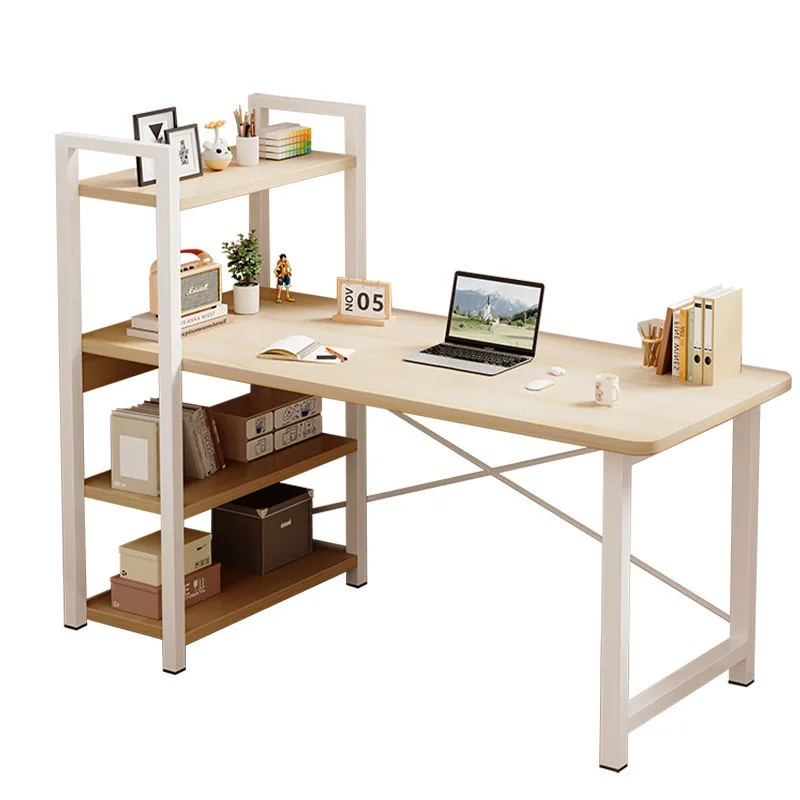 Computer desk bookshelf desk notebook table combination writing table