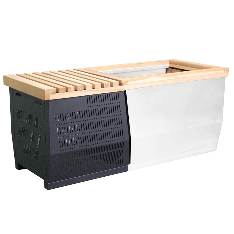 

Export Ice Bath Therapy Cold Bath, Stainless Steel Shell Red Cedar Backrest, Ice Bath Bucket