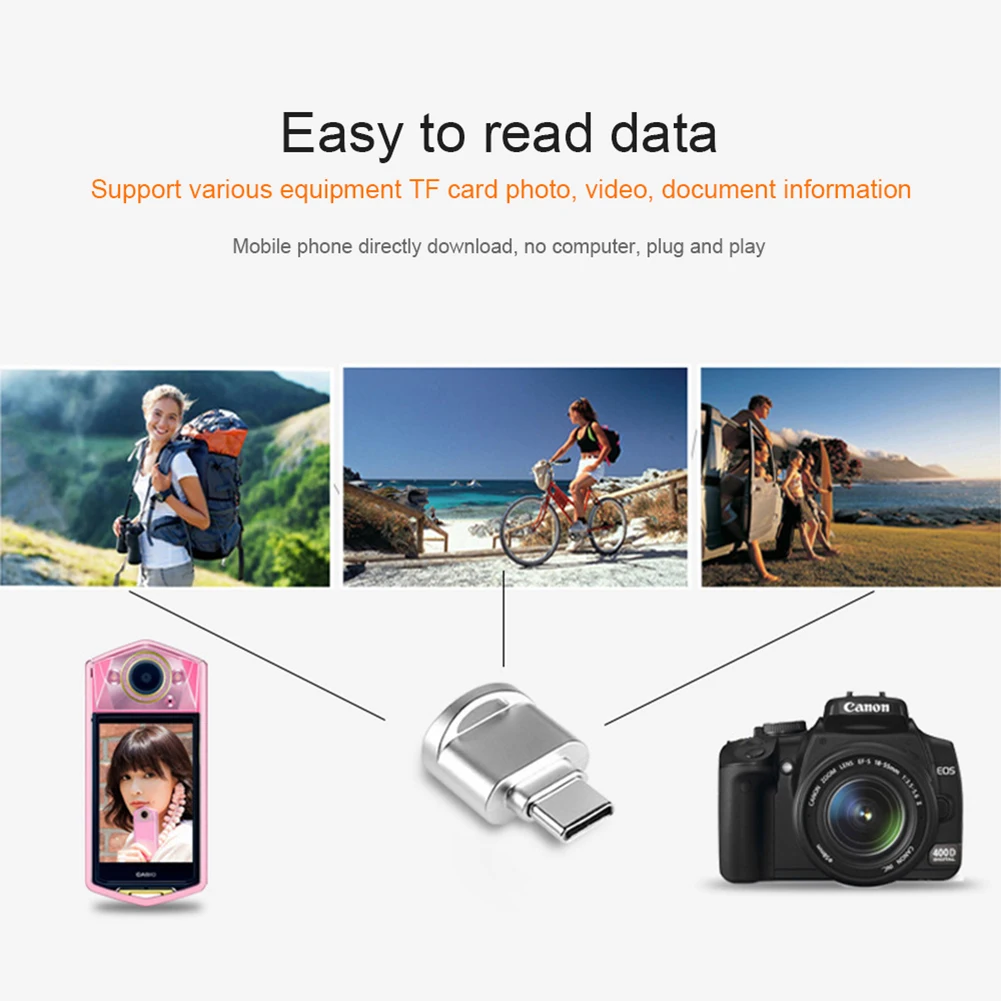 Type C Micro Card Reader USB SD TF Memory Mini Card Reader OTG Function Card Reader For Phone Tablet Laptop Desktop PC Computer
