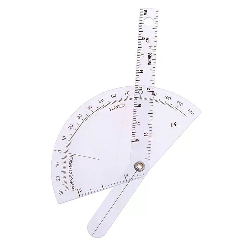 New Cheap Wholesale PVC Medical Finger Goniometer Plastic Protractor 180 Degree Angle Ruler Finger Ruler 13.5*5cm