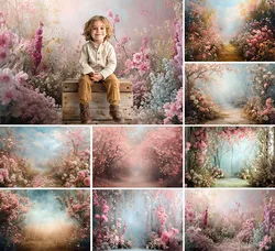 Mehofond Photography Background Dream Spring Easter Garden Floral Child Birthday Party Art Portrait Decor Backdrop Photo Studio