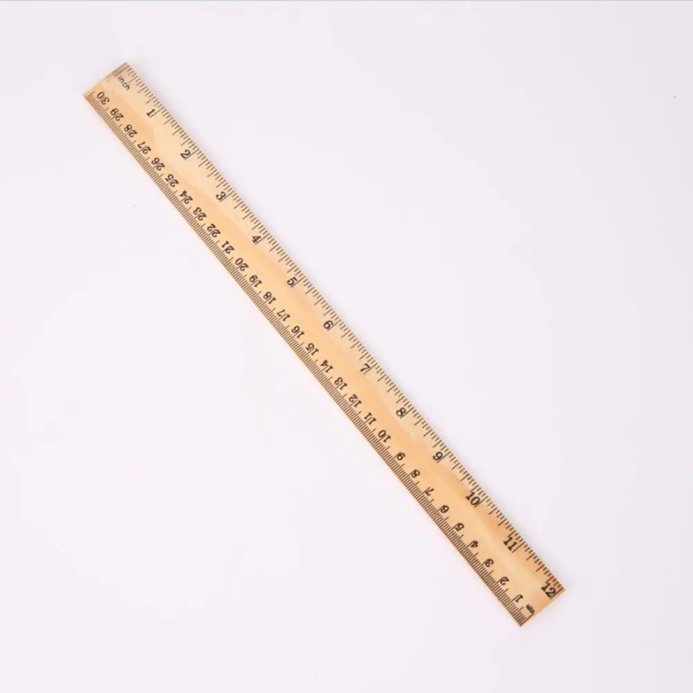 

10pcs Wooden Ruler Double Scale Measuring Tool Suitable Classroom School Office Home Clear Millimeter Reader Student Writer