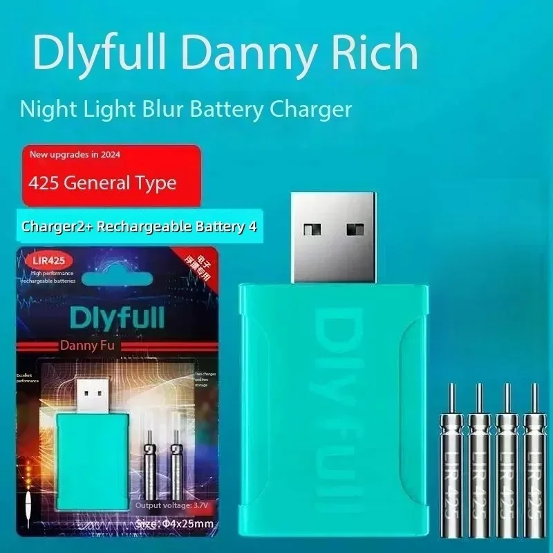 Luminous Float CR425 Rechargeable Battery Set Fishing USB Set LIR425 Electronic Float Night Fishing Light Bait Float