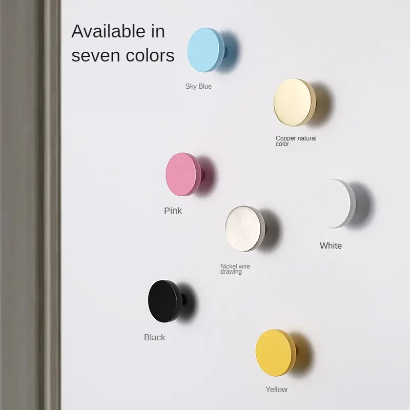 Colourful Children's Furniture Knobs Modern Simple Style Round Knobs and Handles for Drawers Children's Room Decoration