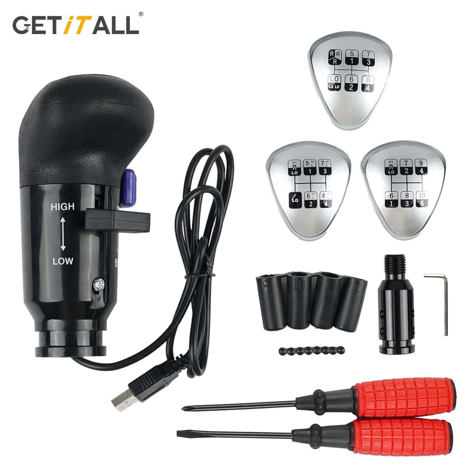 

USB-ручка переключения передач для симулятора грузовиков ATS и ETS2 Games AI PC Shifter, совместимая с Logitech G29, G27, G25, G920 (SFN190-BK)