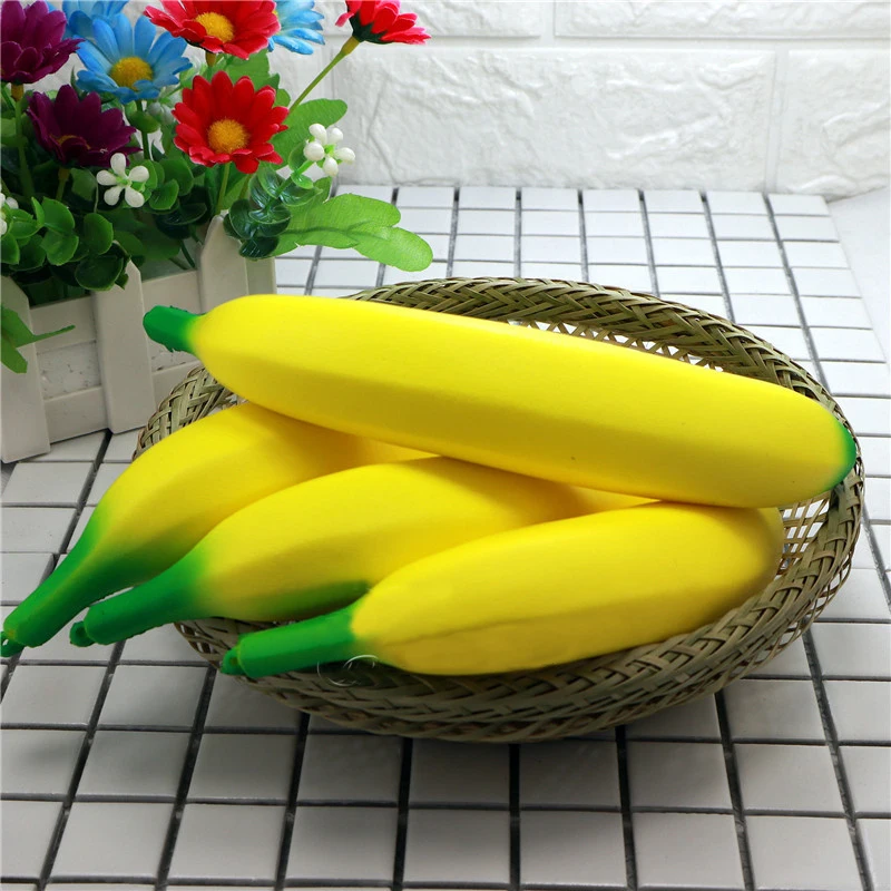 Anti-stress Squishy Slow Rising Jumbo Squishy Banana Toy Knead Fruit Squeeze Toy Fun Stress Relief Toy Banana Stress Relief Toy