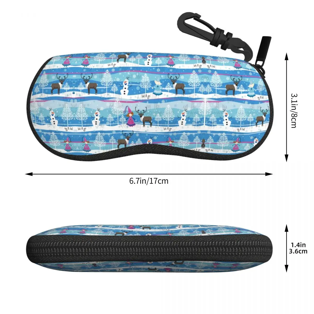 Custom Frozen Olaf Shell Eyeglasses Protector Cases Men Women Sunglass Case Elsa Anna Glasses Pouch