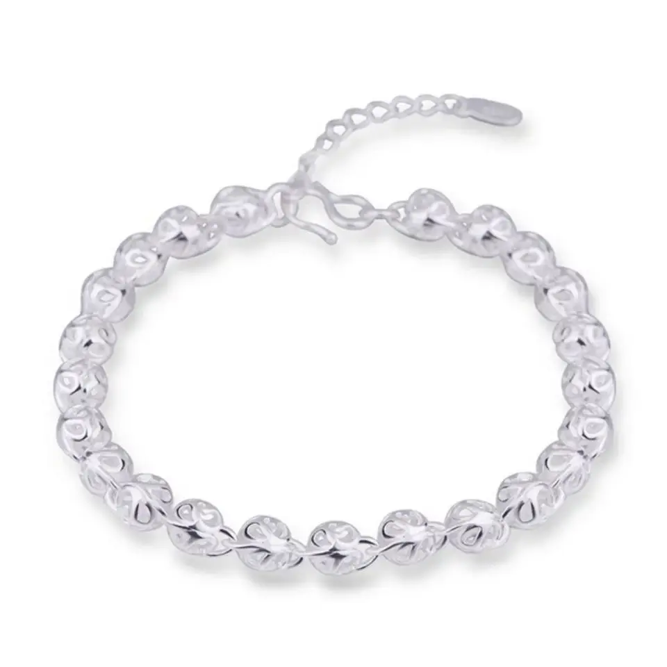 Original Hollow Out Fortune Rolling Silver Bracelet Lucky Bead Unisex Perfect Festival Gift Jewelry