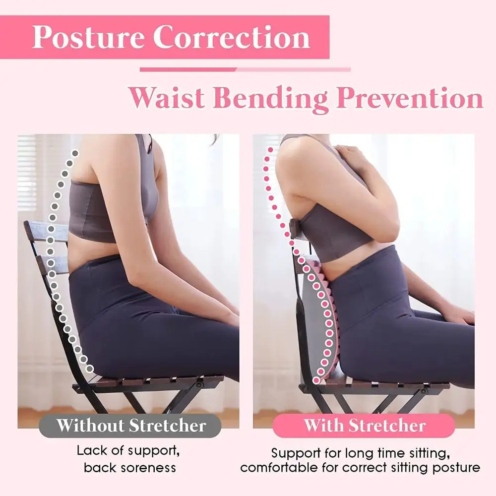 

Candy Color Back Stretcher Neck Massager Massage Relaxation Relieve Waist Discomfort Neck Lumbar Support Massager Adjustable