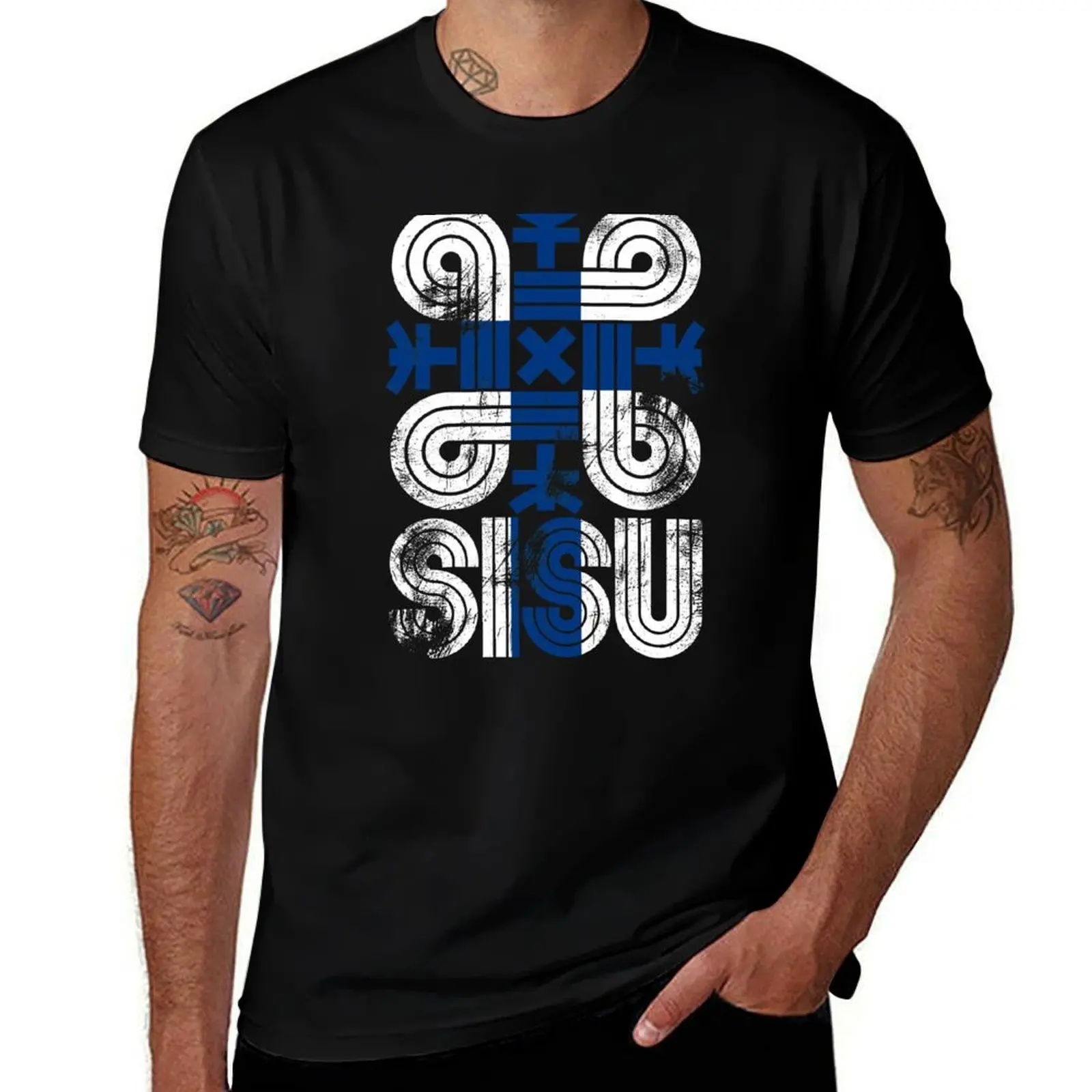 

Sisu Finnish Symbol of Protection Rune T-Shirt t shirts for man pack white t shirt man casual T-Shirt