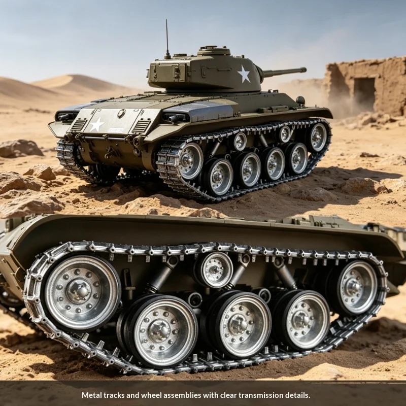 Heng Long 1/16 M41A3 Walker Bulldog RC Tank 7.0 IR Combat BB Shooting 320 Turret Smoke Metal Tracks for Adult Hobbyist
