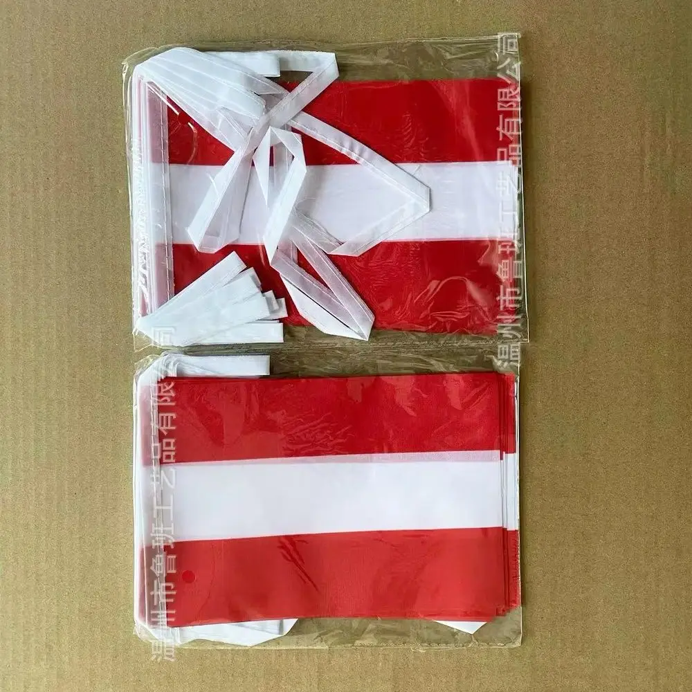20pcs/lot Austria bunting flags 14x21cm Pennant Austria String Banner Festival Party Holiday for decoration
