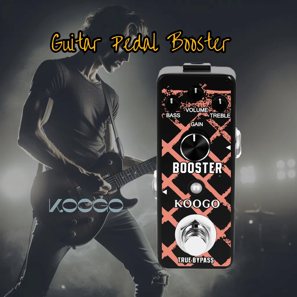 Bass Guitar Pedal Booster Effects Pure Single Boost Effector Analog Signal Amplification Sound Encouraging Koogo True Bypass