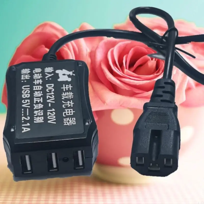 

3Ports USB For Electric Bike Motorcycle With 5V 2.1A Output 1M Cable for Phones Tablets USB Lights K1KF