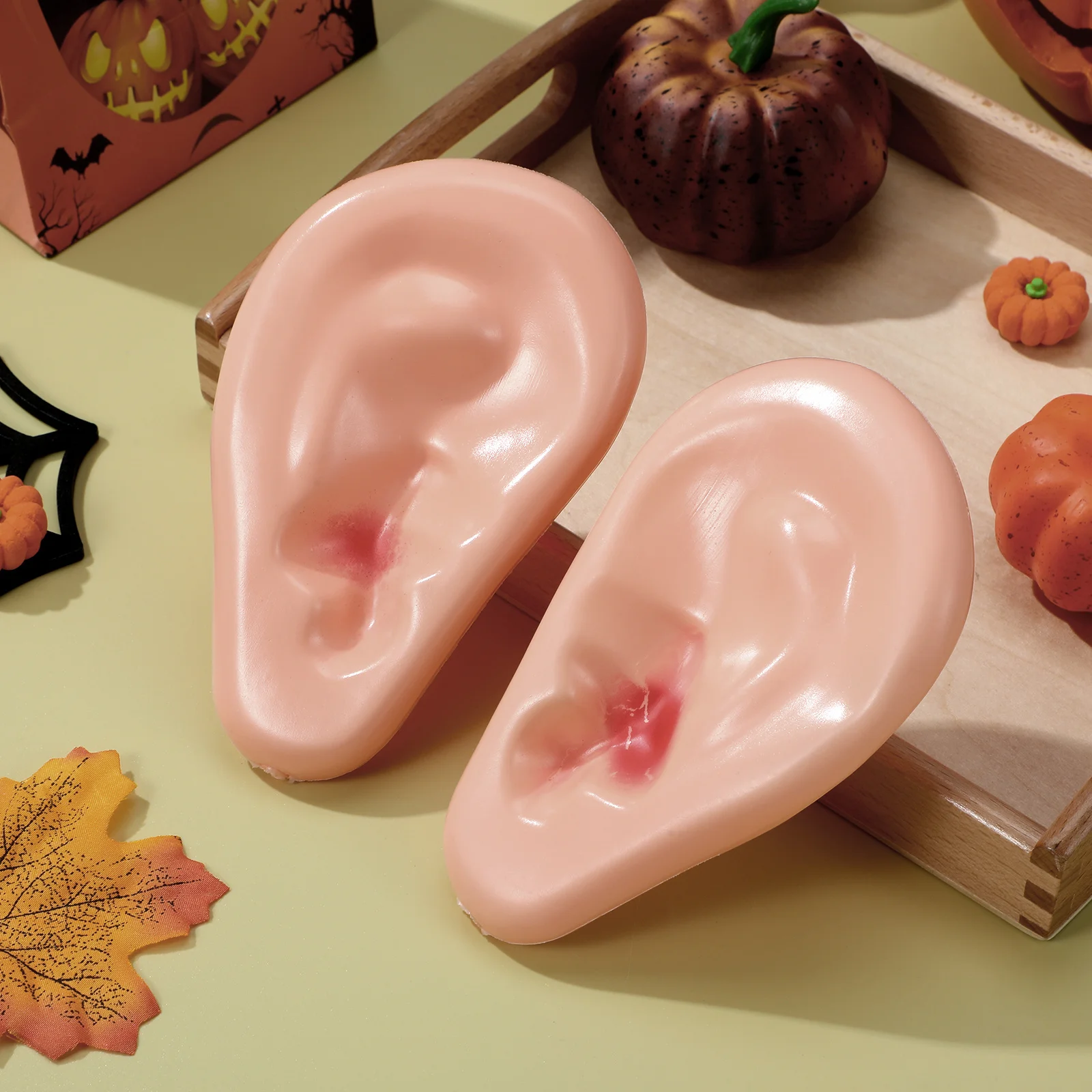 Para Uszu Dekoracyjnych na Halloween, Rekwizyty Imprezowe, Dodatek do Kostiumu, Tajemnicze, Świąteczne, Zabawne, Do Noszenia, na Drzwi, Ścianę